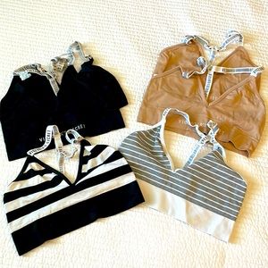 PINK bandeau sports bras.